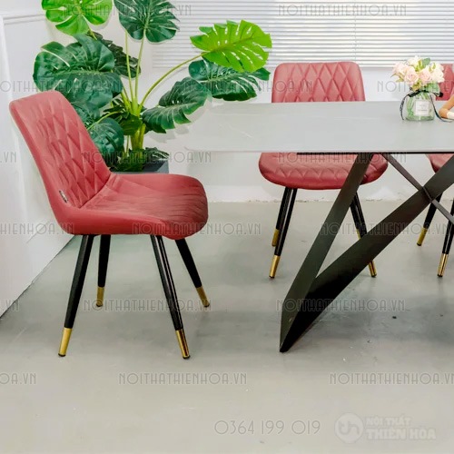 Bộ bàn ăn 4 ghế mặt đá hiện đại sang trọng