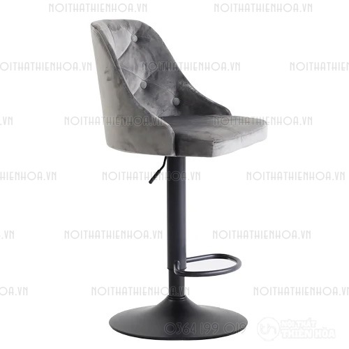 Ghế quầy bar nâng hạ lưng bọc vải nhung