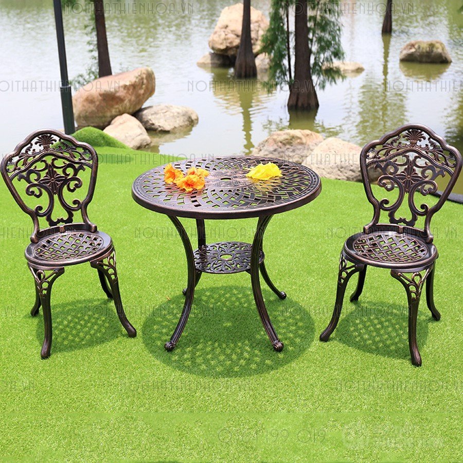 Bộ bàn ghế nhôm đúc sân vườn biệt thự