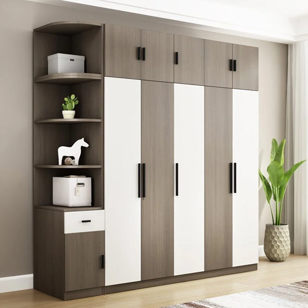 Tủ quần áo 2 tầng có kệ trang trí TA27