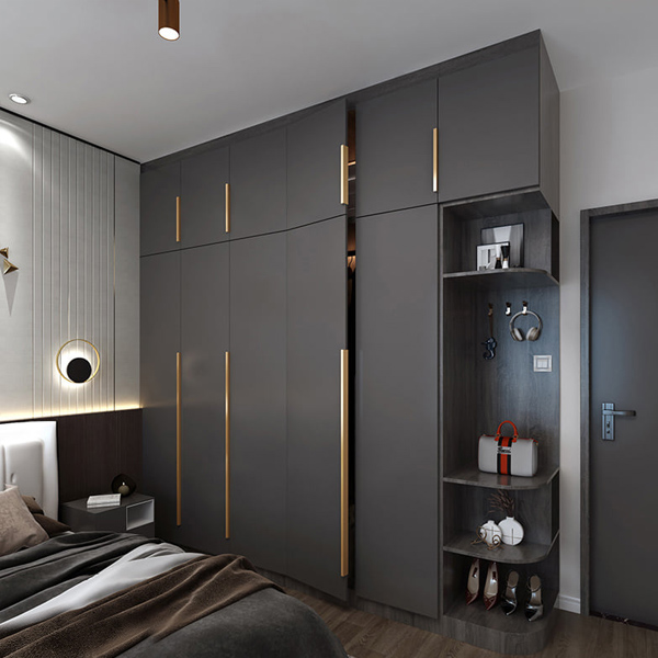 Tủ Quần Áo Gia Đình Màu Đen Sang Trọng – TA38