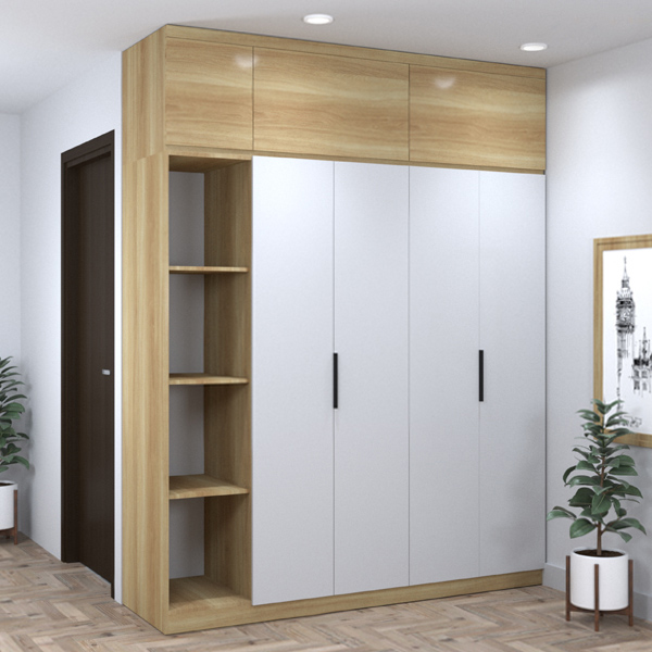 Tủ quần áo kịch trần có kệ trang trí – TA65V
