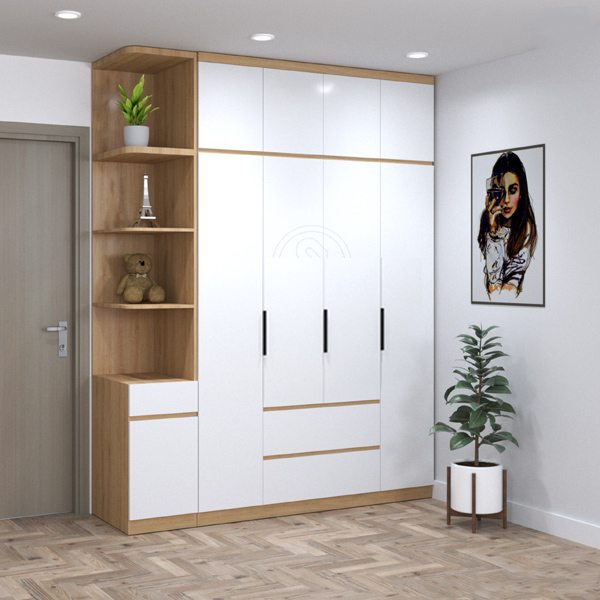 Tủ áo chung cư kịch trần 2m2x2m6 TA24