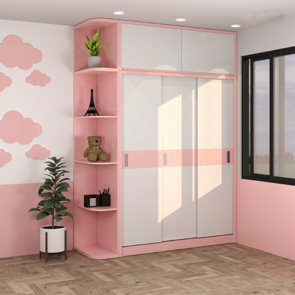 Tủ áo cửa lùa 3 cánh phòng con gái TA46