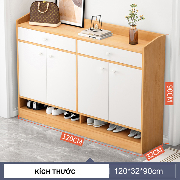 Tủ giày gỗ đẹp 1m2 -TG63