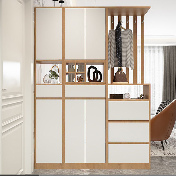 Tủ giày kích trần liên kệ trang trí ngăn phòng khách -TG43