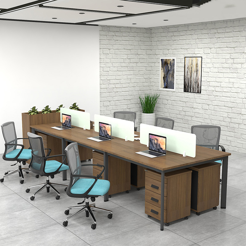 Bàn làm việc 4 người Ula Chân Oval