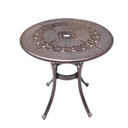 Bàn cafe nhôm đúc sân vườn hình tròn- Mã: T144A