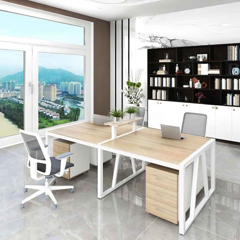 Bàn Cụm 4 Người Chân Sắt Mặt Gỗ MDF BC1