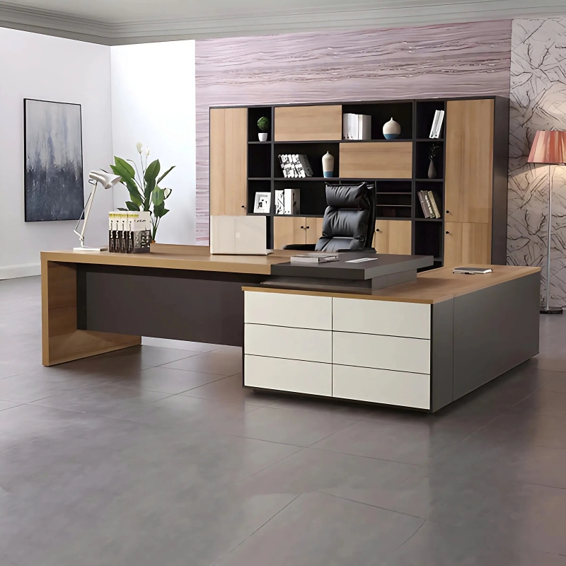 Bàn Lãnh Đạo Giám Đốc Liền Tủ Cao Cấp Hiện Đại BGD105