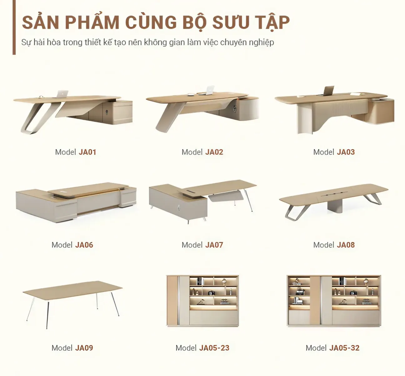 Bàn Giám Đốc Hiện Đại Chân Uốn Lượn Tinh Tế