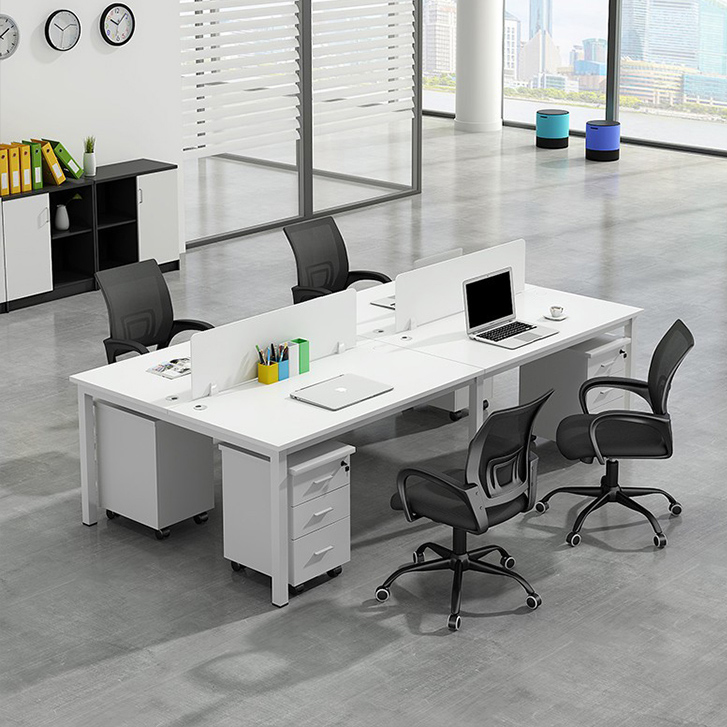Bàn làm việc nhóm 4 màu trắng CBDL-4CH-TT