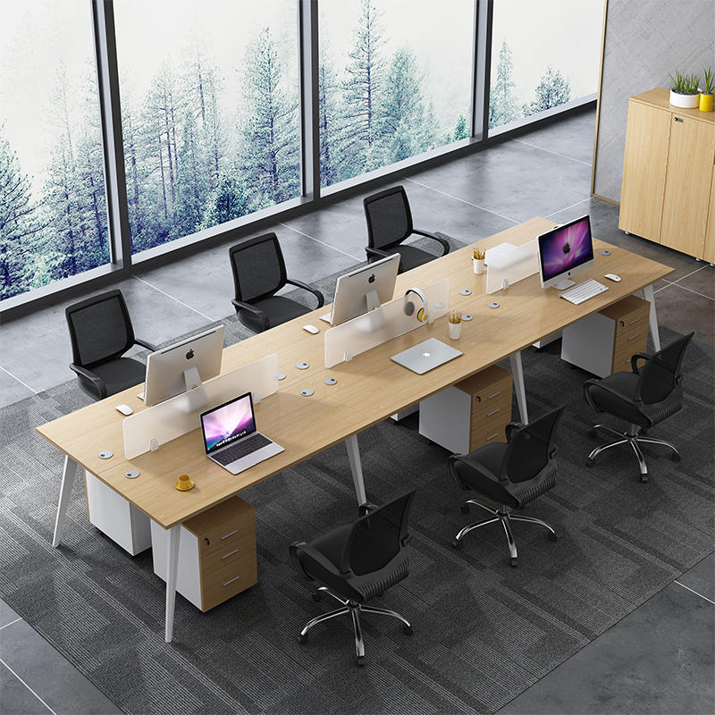 Bàn làm việc chân côn 6 người CB-COSI6-388T
