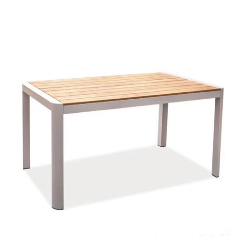 Bàn ngoài trời khung nhôm mặt gỗ Polywood- Mã: T1901
