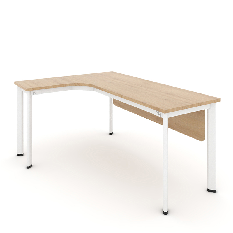 Bàn làm việc chữ L có yếm chân Oval 1m4 OV1412LY