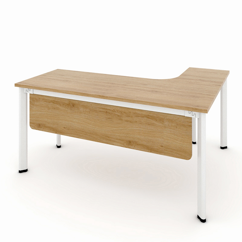 Bàn làm việc chữ L có yếm chân Oval 1m4 OV1412LY