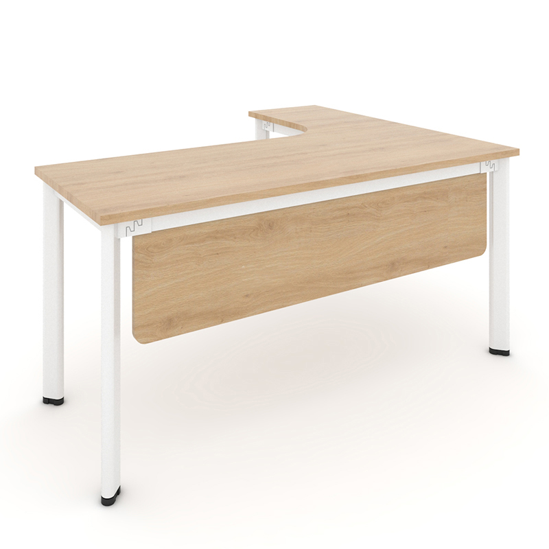 Bàn làm việc chữ L có yếm chân Oval 1m4 OV1412LY