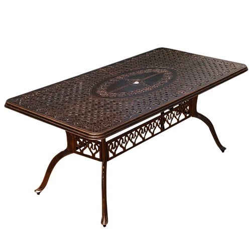 Bàn sân vườn nhôm đúc chữ nhật- Mã: T190
