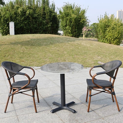 Bộ bàn cafe mặt đá sân vườn cao cấp- Mã: T194D-2x281A