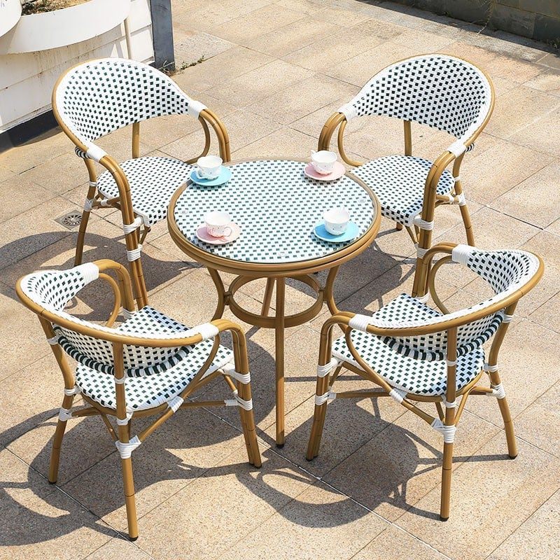 Bộ bàn cafe ngoài trời giả mây cao cấp- Mã: T192-4×280