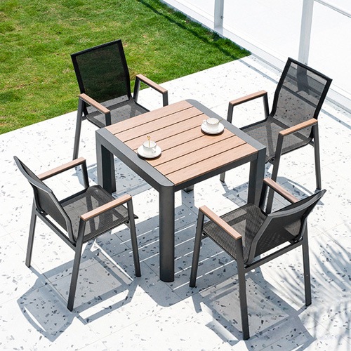 Bộ bàn cafe ngoài trời polywood- Mã: T1901S-4×2801