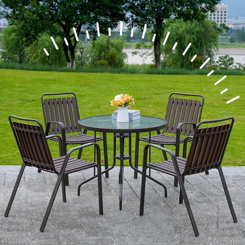Bộ bàn cafe sân vườn nhập khẩu- Mã: T1116K-4×2803