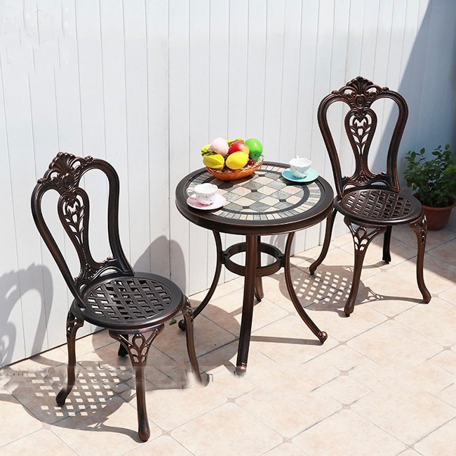 Bộ bàn ghế ngoài sân 2 ghế nhập khẩu- Mã: T143D-2x277E