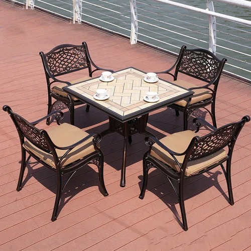 Bộ bàn ghế ngoài sân 4 ghế cổ điển- Mã: T146D- 4x279N
