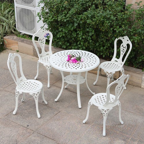 Bộ bàn ghế ngoài trời nhôm đúc- Mã: T145-4x277E