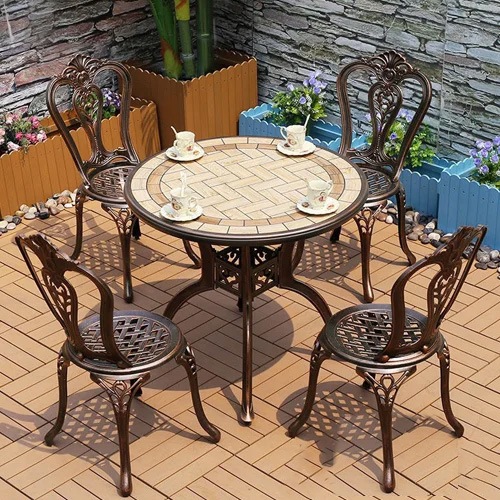 Bộ bàn ghế ngoài trời phong cách cổ điển- Mã: T146AD-4x277E