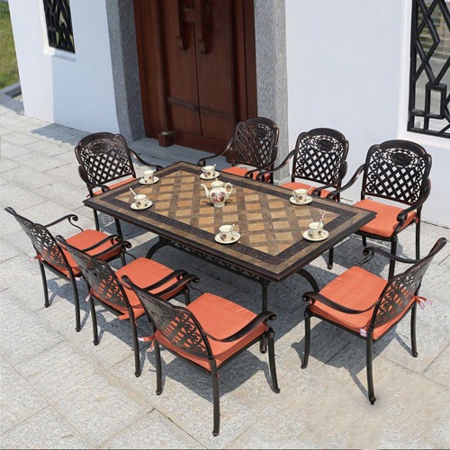 Bộ bàn ghế nhôm đúc sân vườn- Mã: T190LD-8x279BN