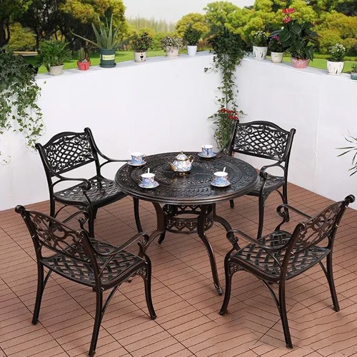 Bộ bàn ghế nhôm đúc sân vườn biệt thự- Mã: T189-4×279