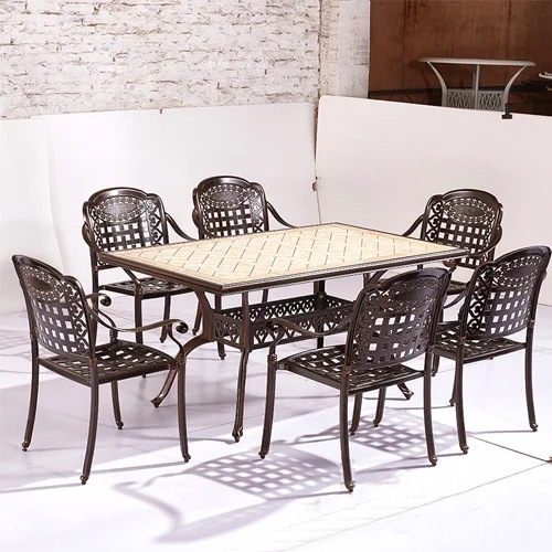 Bộ bàn ghế nhôm đúc sân vườn cao cấp- Mã: T190D-6x279A