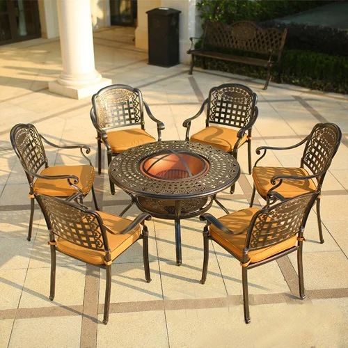 Bộ bàn ghế sân vườn BBQ- Mã: T189A-6x279AN
