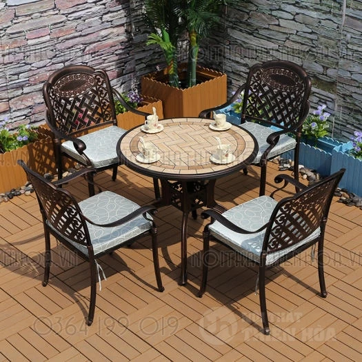 Bộ bàn ghế sân vườn biệt thự cao cấp- Mã: T146AD-4x279BN