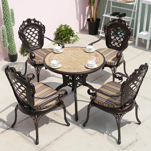 Bộ bàn ghế sân vườn biệt thự cổ điển- Mã: T146AD-4x278N