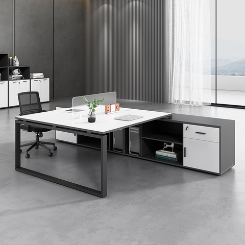Cụm Bàn Làm 2 Người Việc Gắn Tủ Phụ CB2-40
