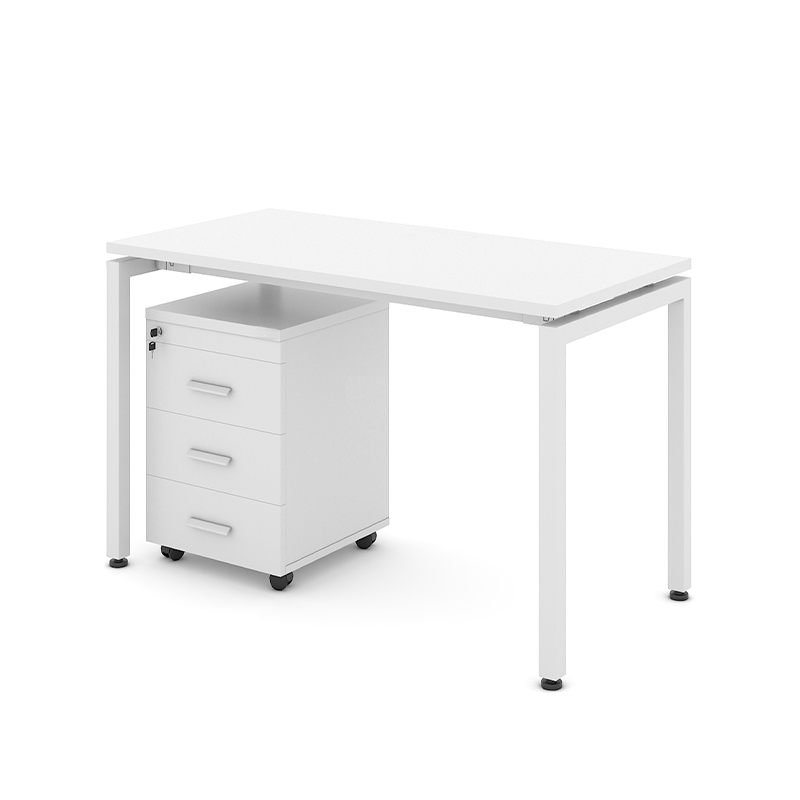 Bàn làm việc trắng chân vuông EC12T-T