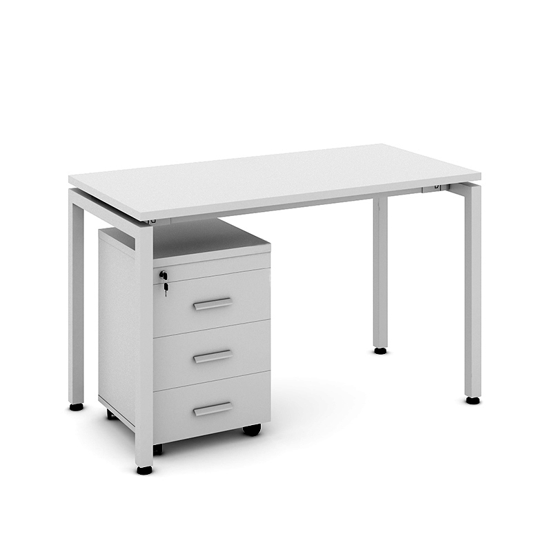Bàn làm việc trắng chân vuông EC12T-T