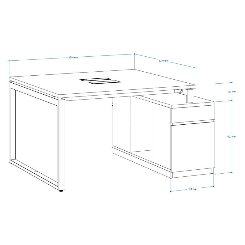 Module bàn 2 người 1m2 Eos EU1412