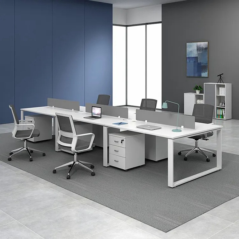 Bàn làm việc 6 người chân sắt hộp EUC02-3612