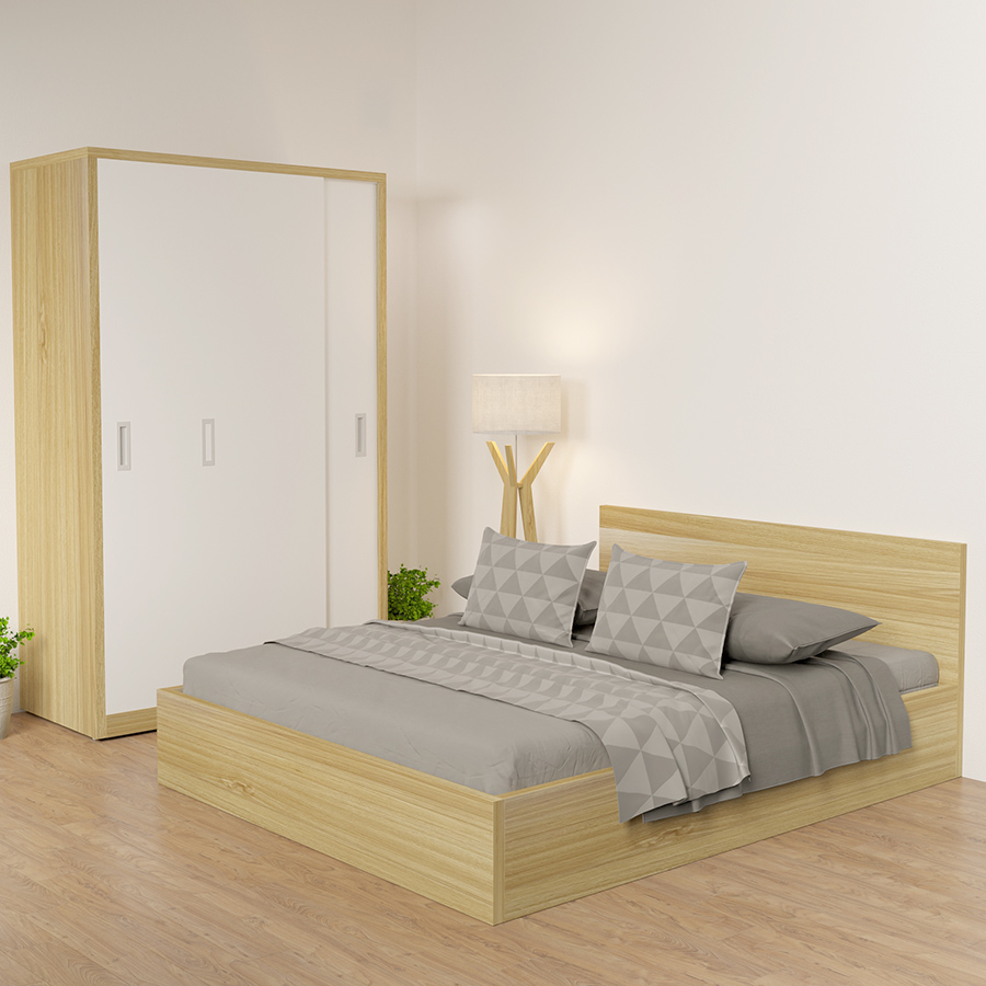 Giường gỗ công nghiệp màu 9223