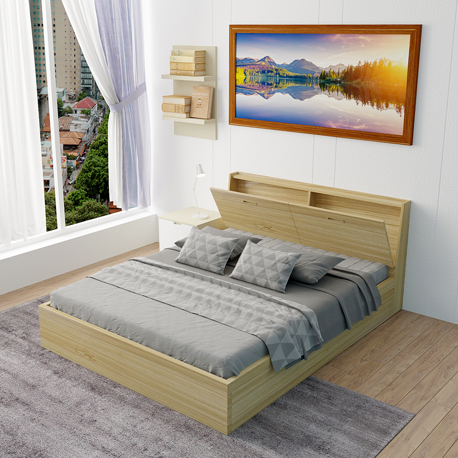 Giường ngủ ngăn kéo đầu giường 9223