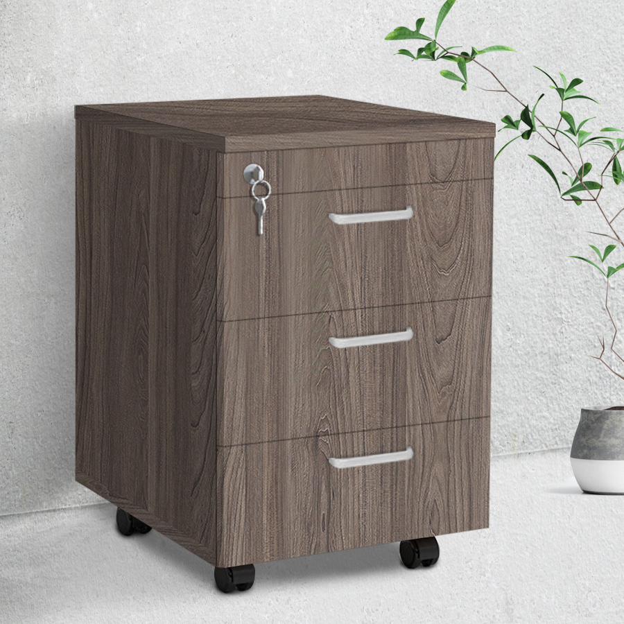 Hộc tủ di động 3 ngăn kéo hiện đại có bánh xe
