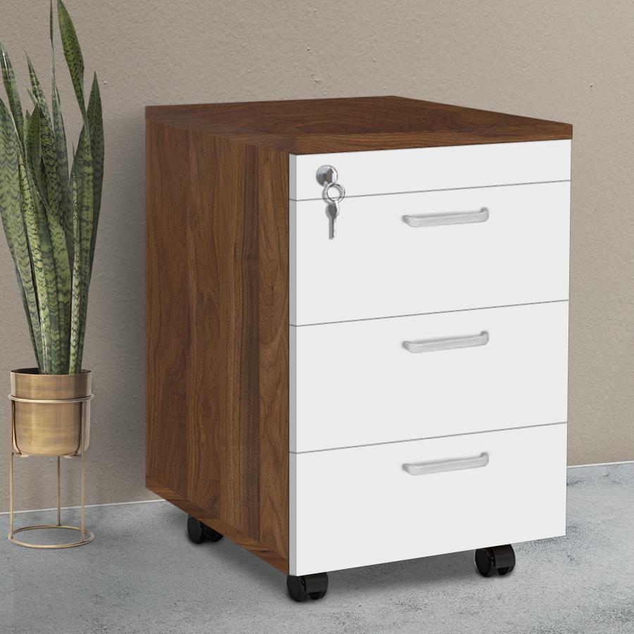 Hộc tủ thấp có bánh xe 426 trắng