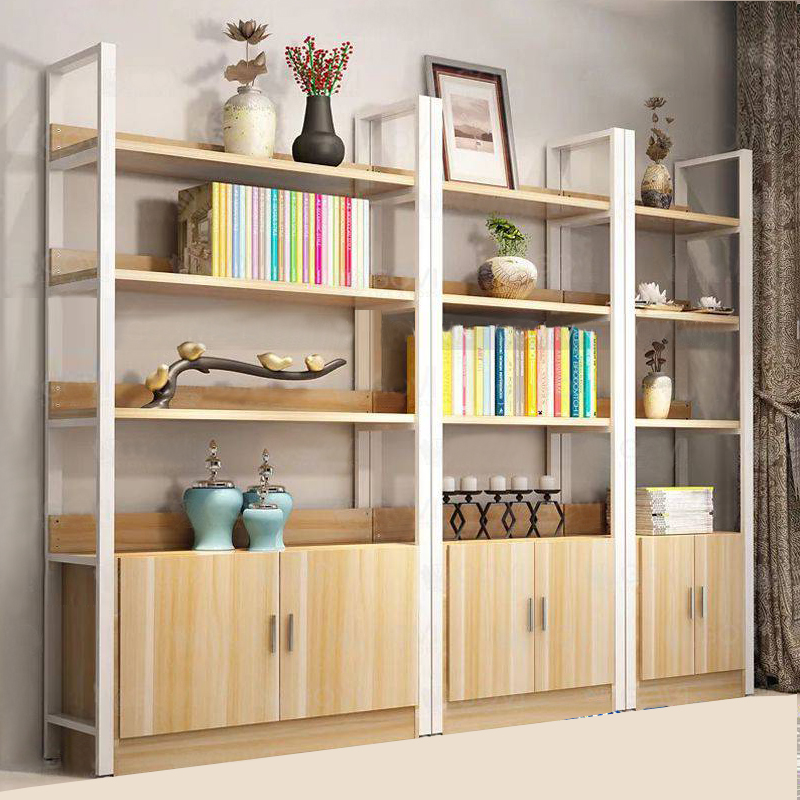 Kệ trang trí khung sắt cánh gỗ hiện đại KTT02-4T