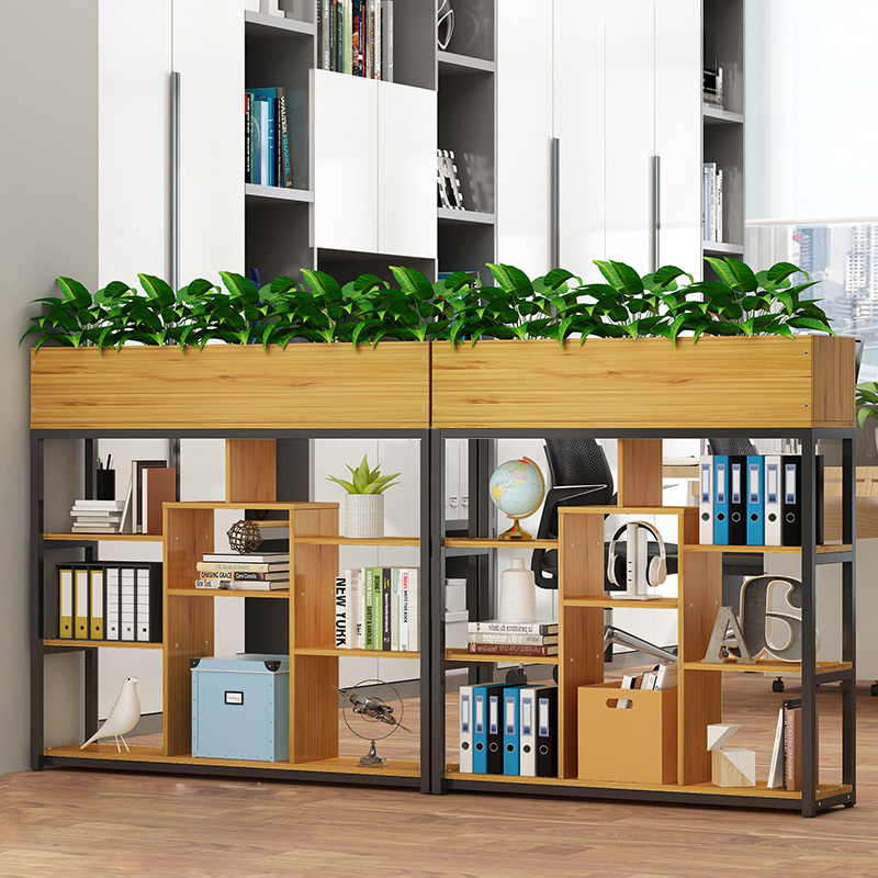 Kệ vách ngăn trang trí tích hợp chậu cây KTT17