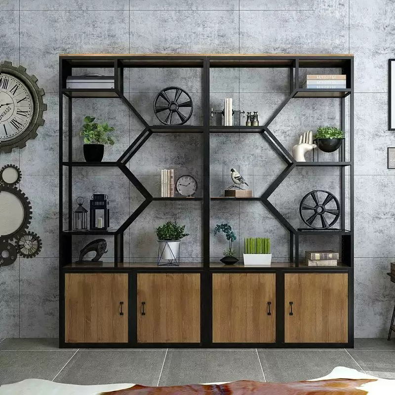 Kệ trang trí khung sắt thiết kế tổ ong ktt27
