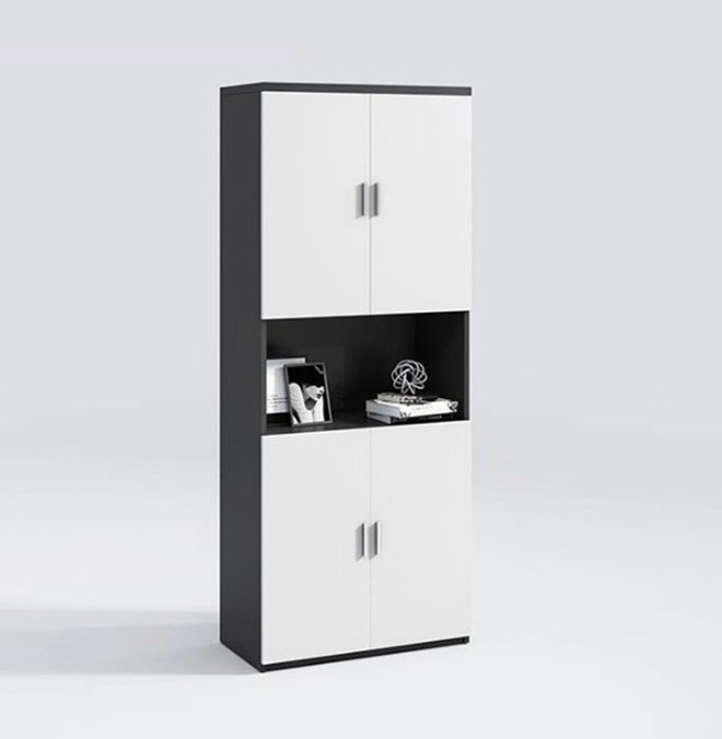 Tủ hồ sơ cao 2m ô giữa decor hiện đại - TL 08