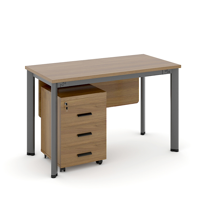 Bàn làm việc chân săt Oval có yếm OV12D-Y